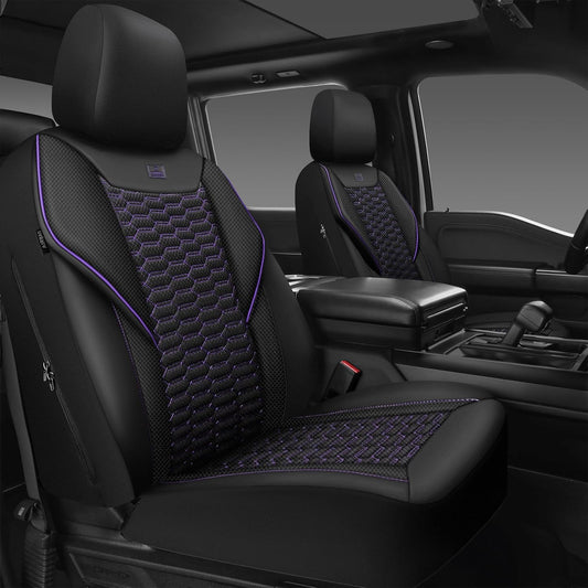 CAR PASS 3D Foam Mesh Leather Car Seat Covers for Front Seats