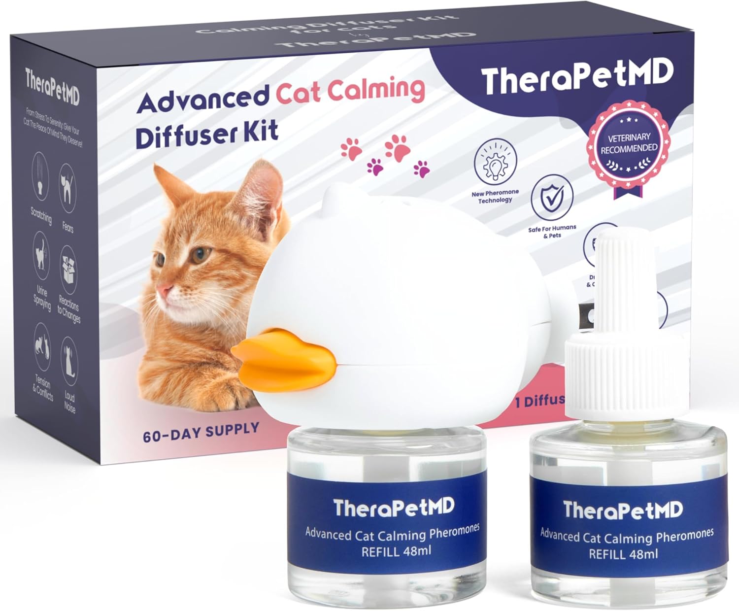 TherapetMD Cat Calming Diffuser Kit for Multi Cat Anxiety Relief