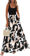 Boho Floral Maxi Dress Women Summer 2025 - Flowy Scoop Neck