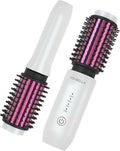 Cordless Hair Curling Iron Brush White - Mini Travel 3-in-1 Styler