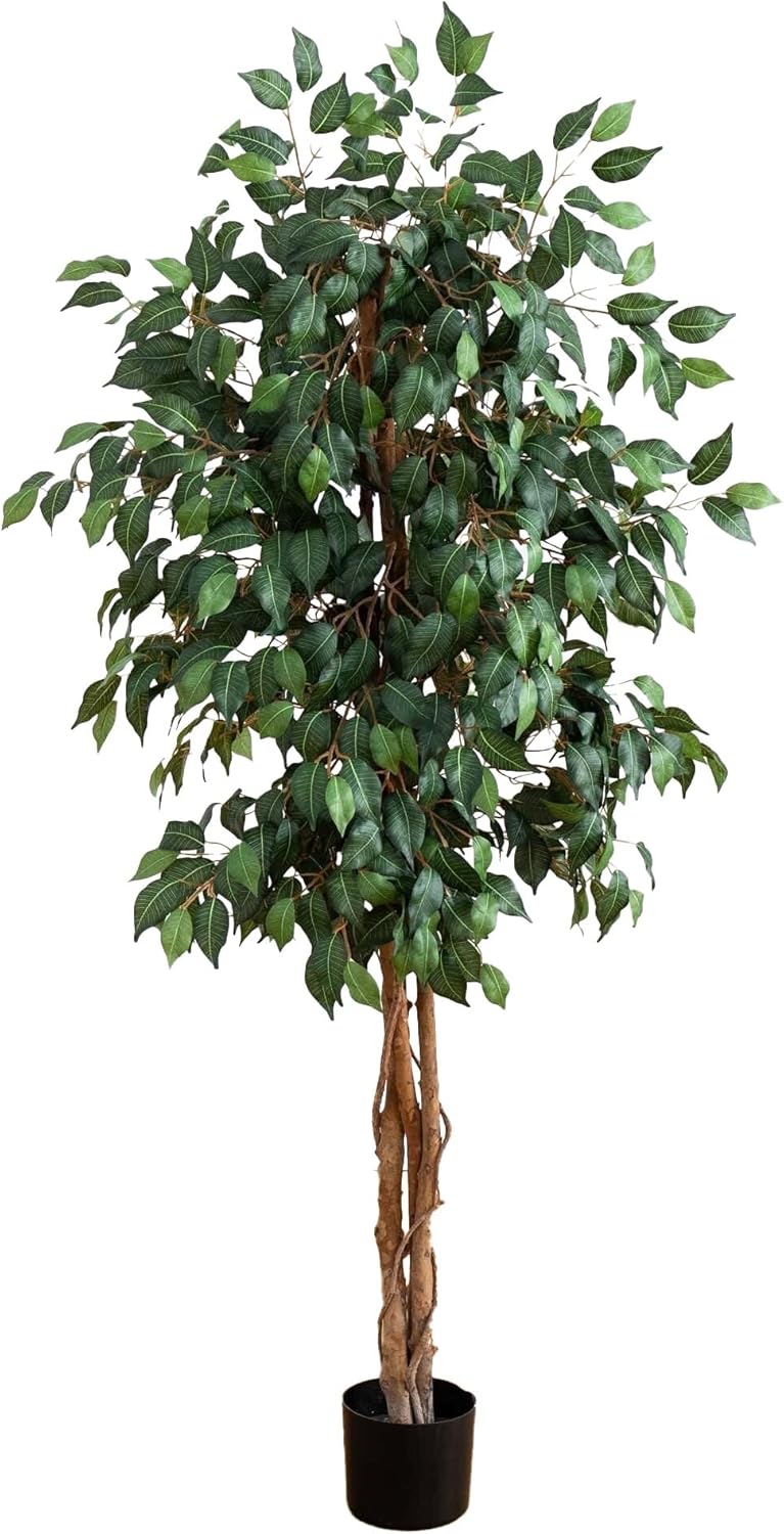 5ft Triple Trunk Artificial Ficus Tree for Indoor Decor