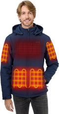 ORORO Men's Dual Control Heated Jacket with 5 Heat Zones - Warmth