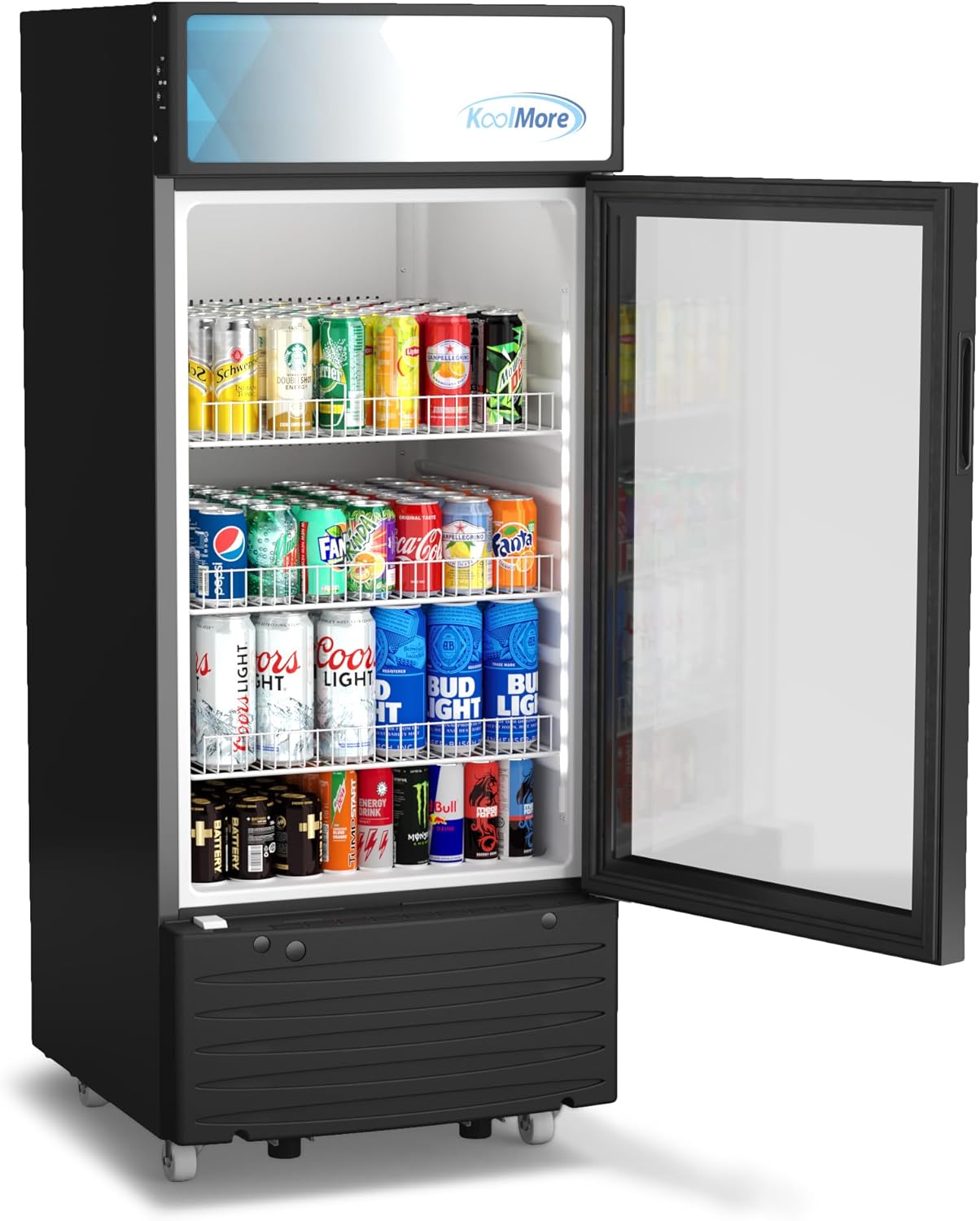 KoolMore KM-MDR-1D-6C 6 Cu. Ft. Commercial Beverage Cooler