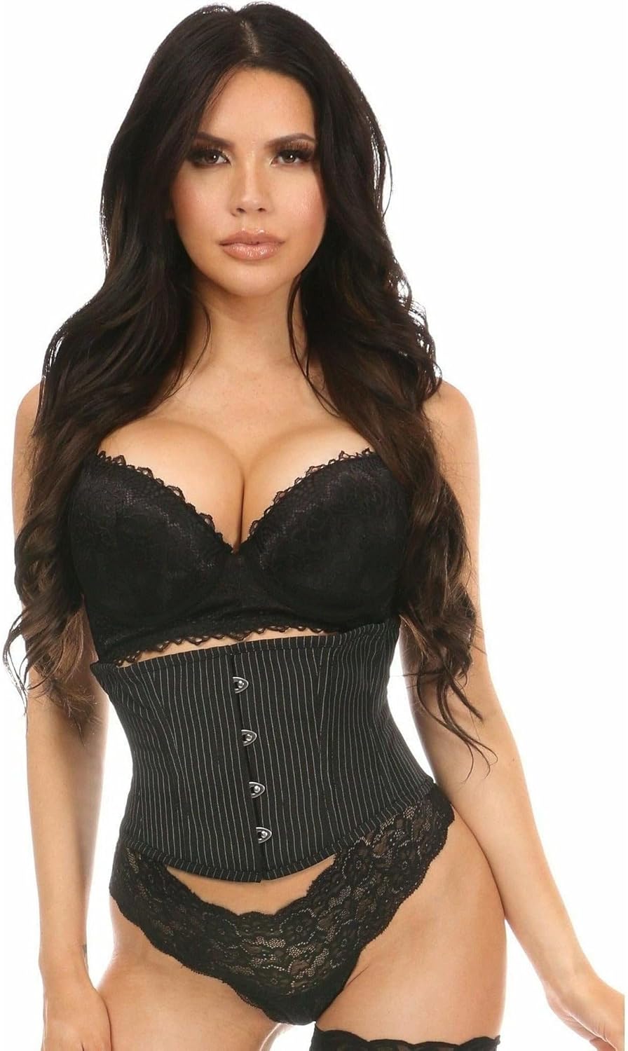 Daisy Corsets Lavish Pinstripe Mini Cincher for Women