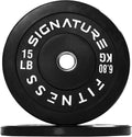 Virgin Rubber Olympic Bumper Plates Set 2-in Hole - Durable Training