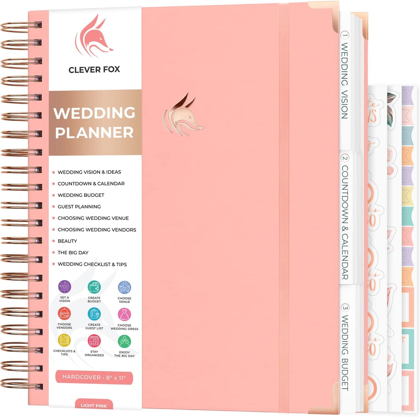 Clever Fox Wedding Planner Notebook Organizer for Bride's Day