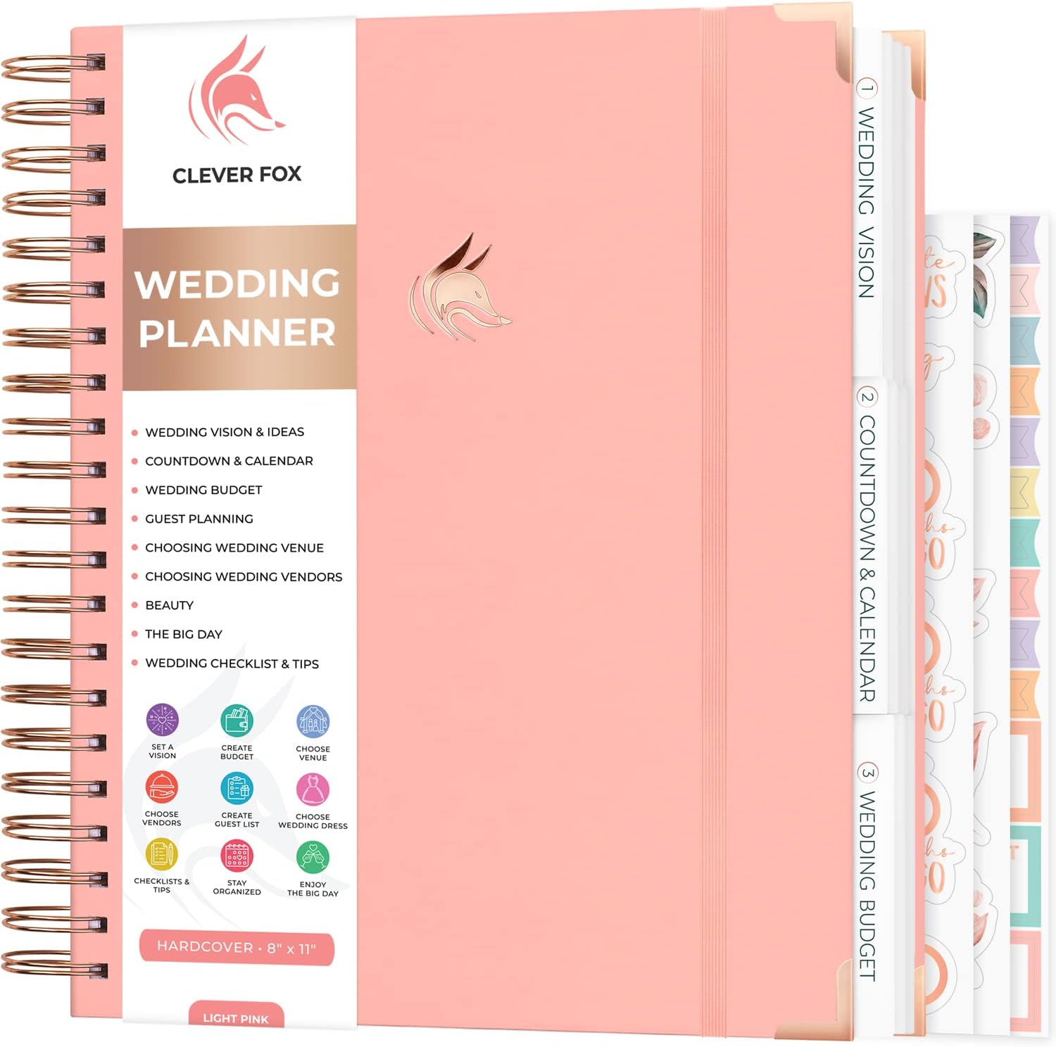 Clever Fox Wedding Planner Notebook Organizer for Bride's Day