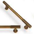 10 Pack Antique Brass Cabinet Pulls 5 in (128mm) - Vintage Kitchen