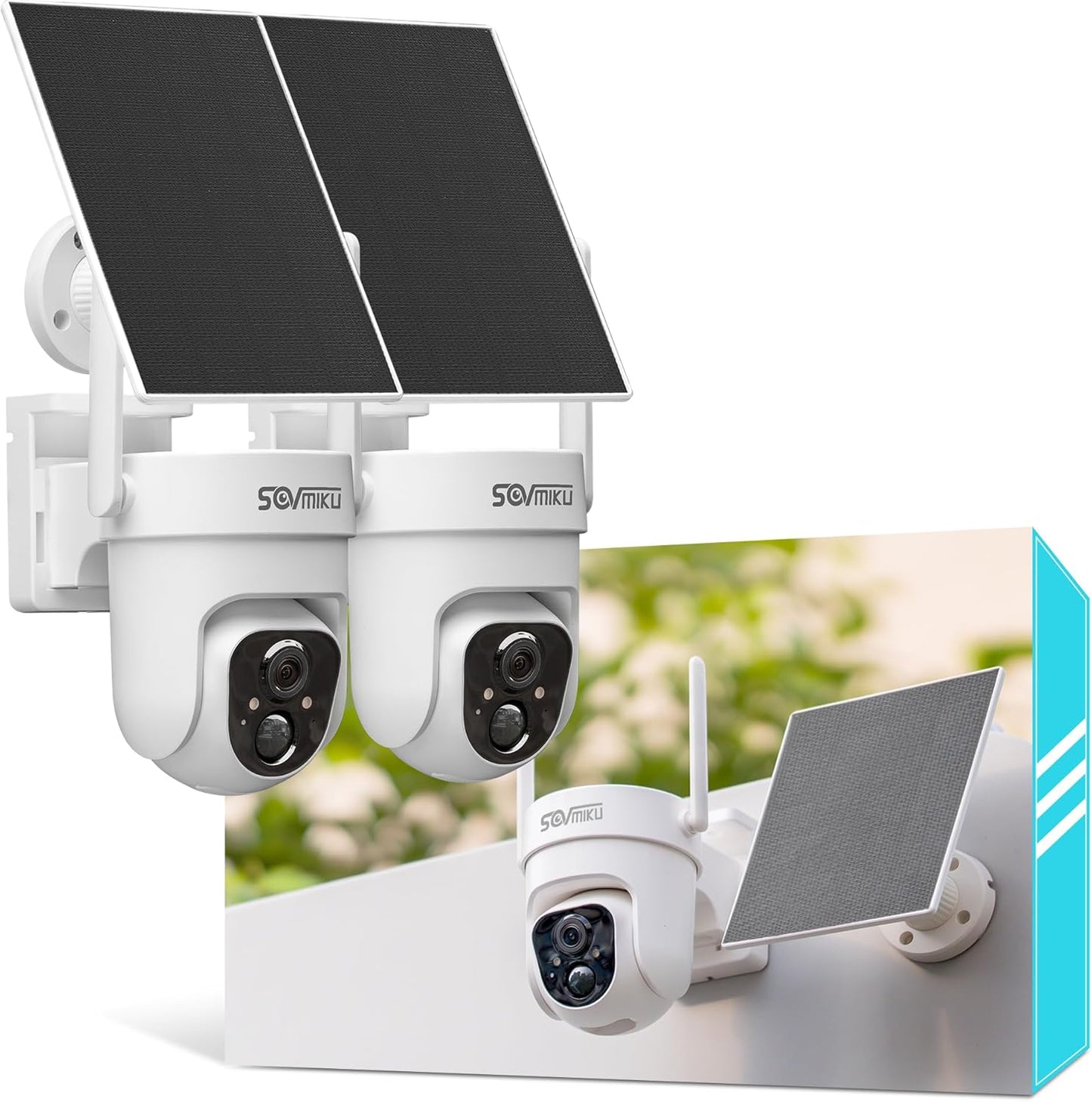 Vicohome 2K AI Solar Security Camera with Color Night Vision