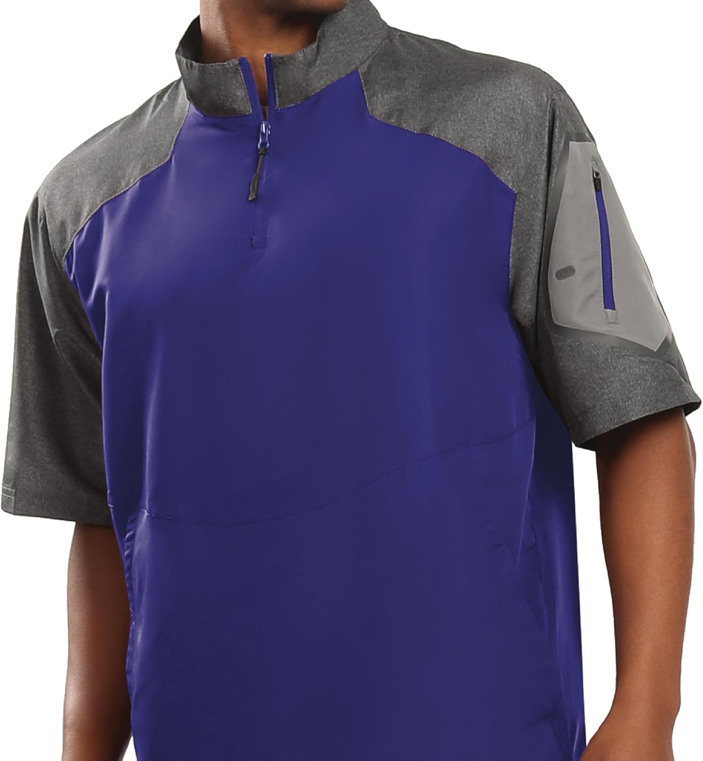 Holloway Raider Pullover Cage Jacket - Weather-Resistant Athletic Wear