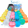 Reusable Water Balloons 24 Pack - Quick Fill Magnetic Splash Bombs