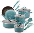 Agave Blue 12-Piece Cucina Nonstick Cookware Set - Durable Nonstick
