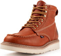 SUREWAY 6in Wedge Moc Toe Work Boots for Men - Comfortable Durable be