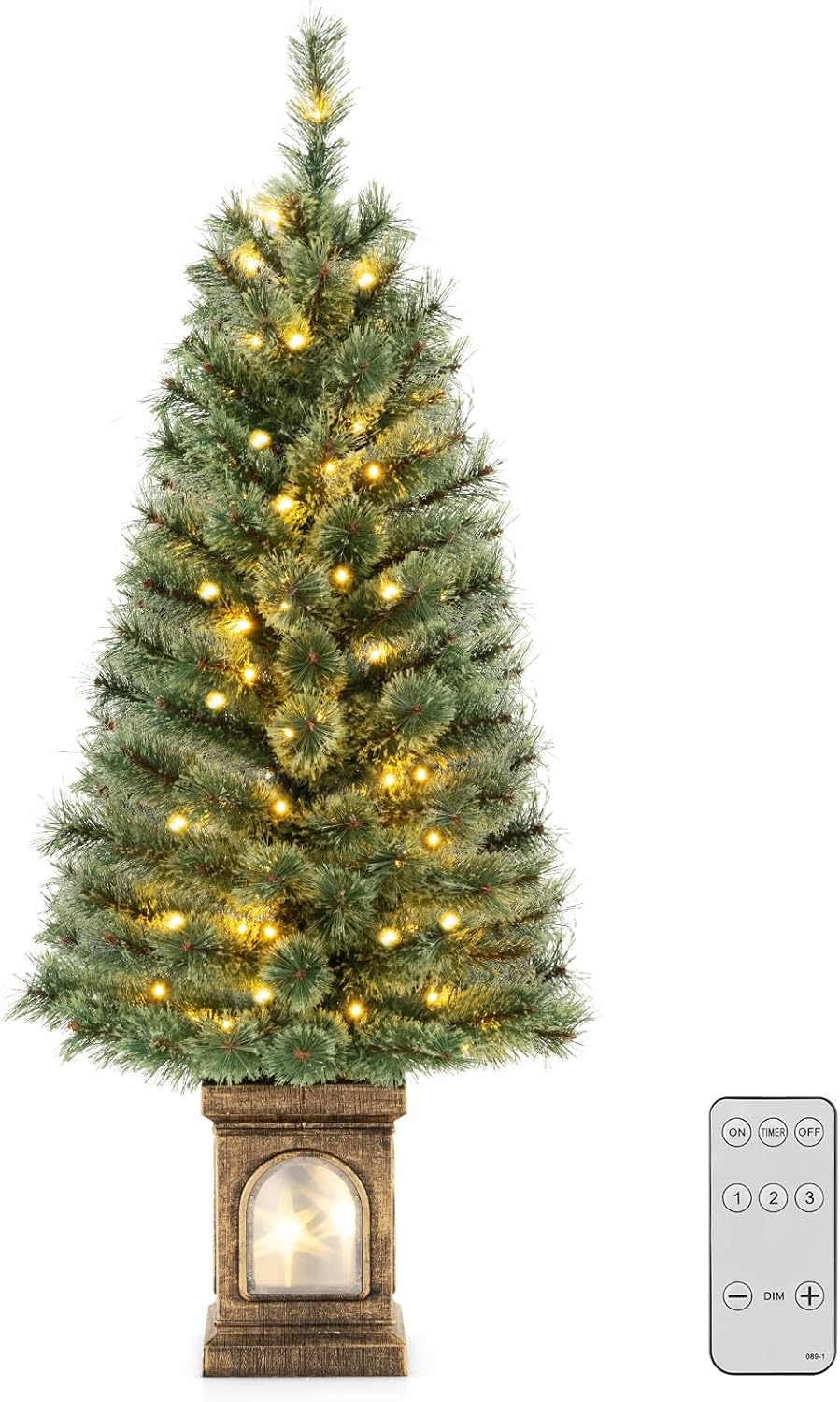 4ft Pre-Lit Christmas Tree with 100 LED Lights for Holiday Decor