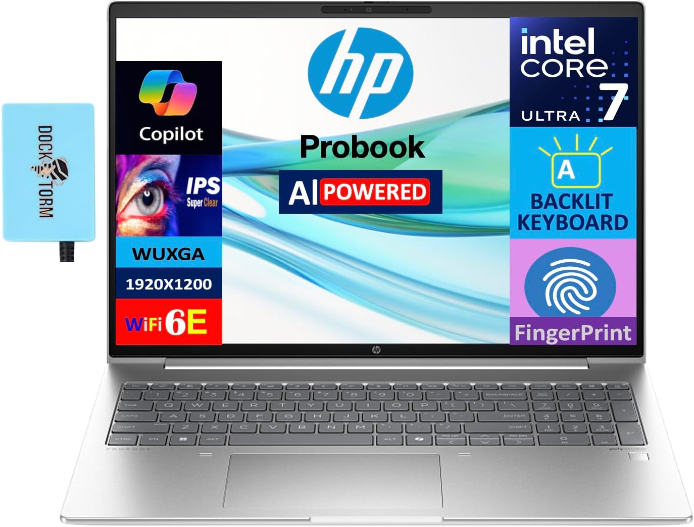 HP Probook 460 AI Business Laptop with 16.0in IPS WUXGA Display