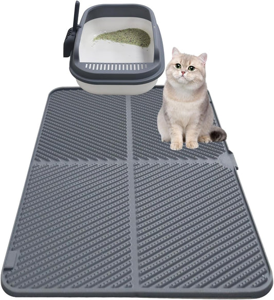 XL Waterproof Silicone Cat Litter Mat - Keep Floors Clean!