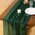 Emerald Green Cheesecloth Table Runner 35in x 120in - Rustic Gauze