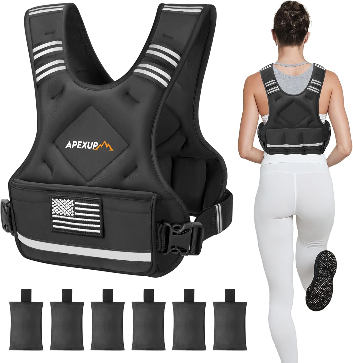 APEXUP Adjustable Weighted Vest for Strength Training and Running