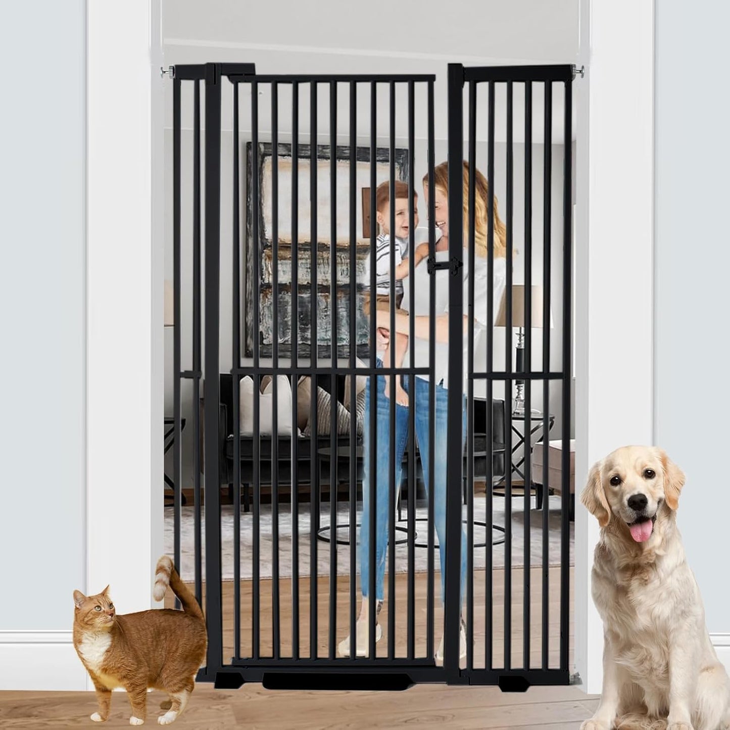 Extra Tall & Wide Swing Baby Gate for Safety!