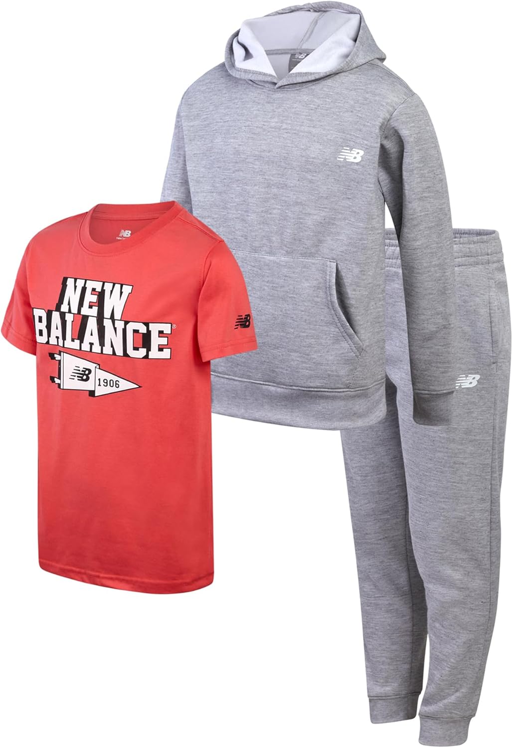 New Balance Boys Jogger Set - 3 Piece Athletic Outfit for Kids