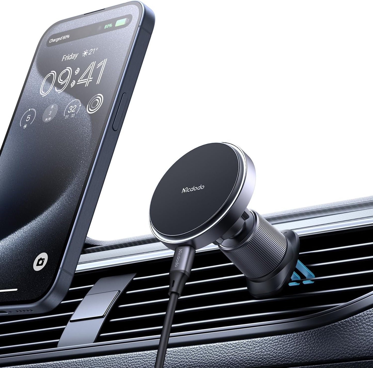 15W MagSafe Car Mount Charger - Universal Wireless Charge