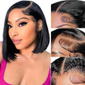Bob Wig Human Hair 13x4 Straight Lace Front Bob Wig - Natural Look