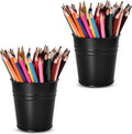 Pen Holder Cups for Desk Metal Pencil Holder - Minimalist 2 Pack