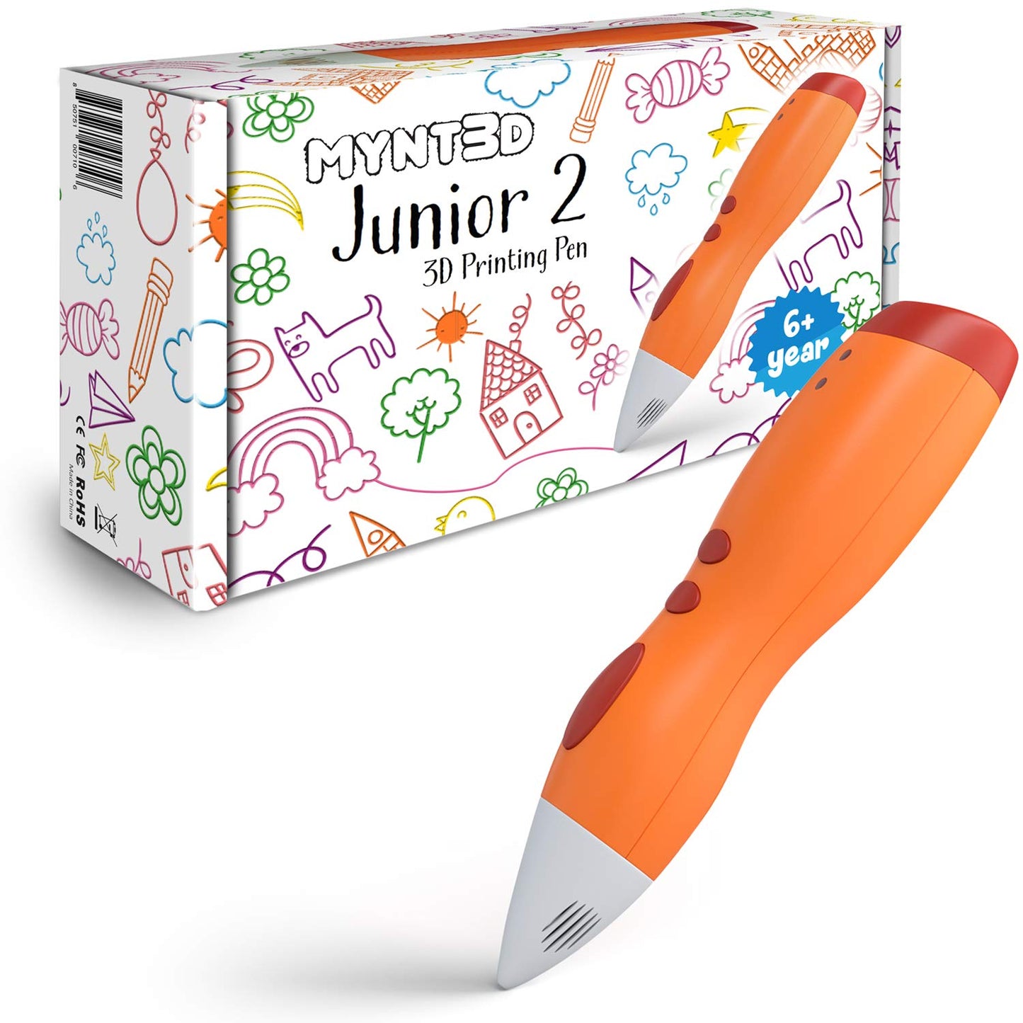 MYNT3D Junior2 3D Pen for Kids - Safe Low Temp Printing Fun