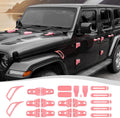 22PCS Full Set Exterior Trim Kit for Jeep Wrangler JL JLU 2018-2025