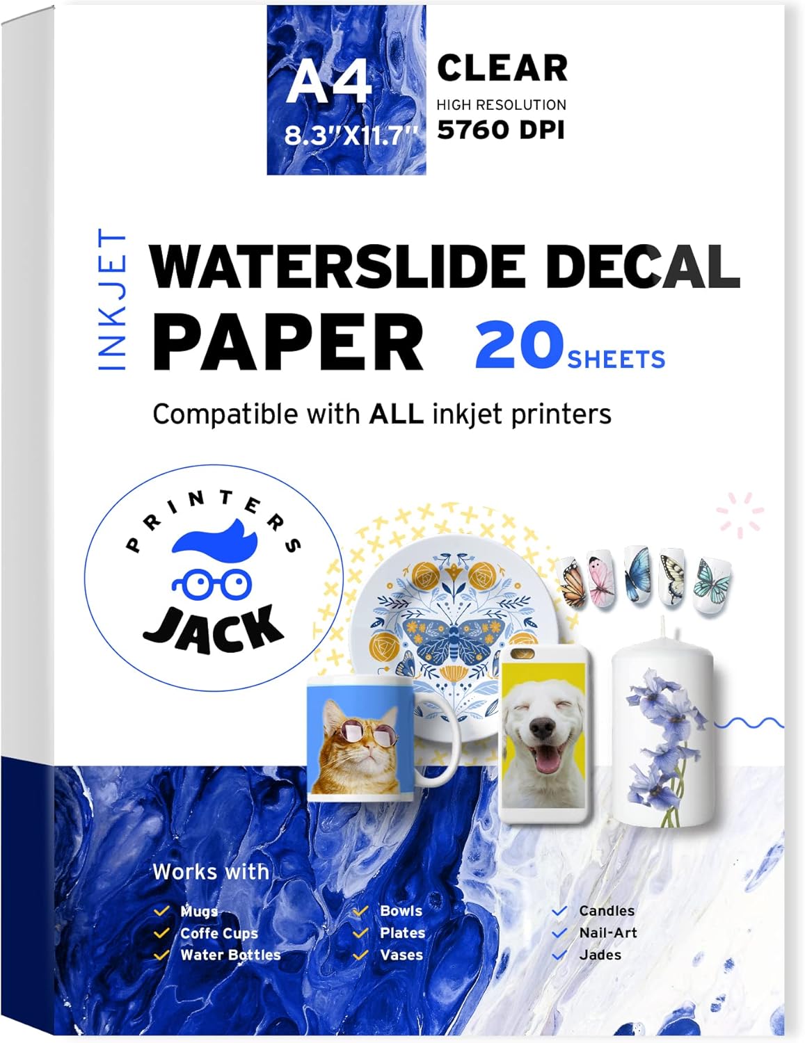 Inkjet Water Slide Decal Paper 20 Sheets A4 Size - DIY Crafts