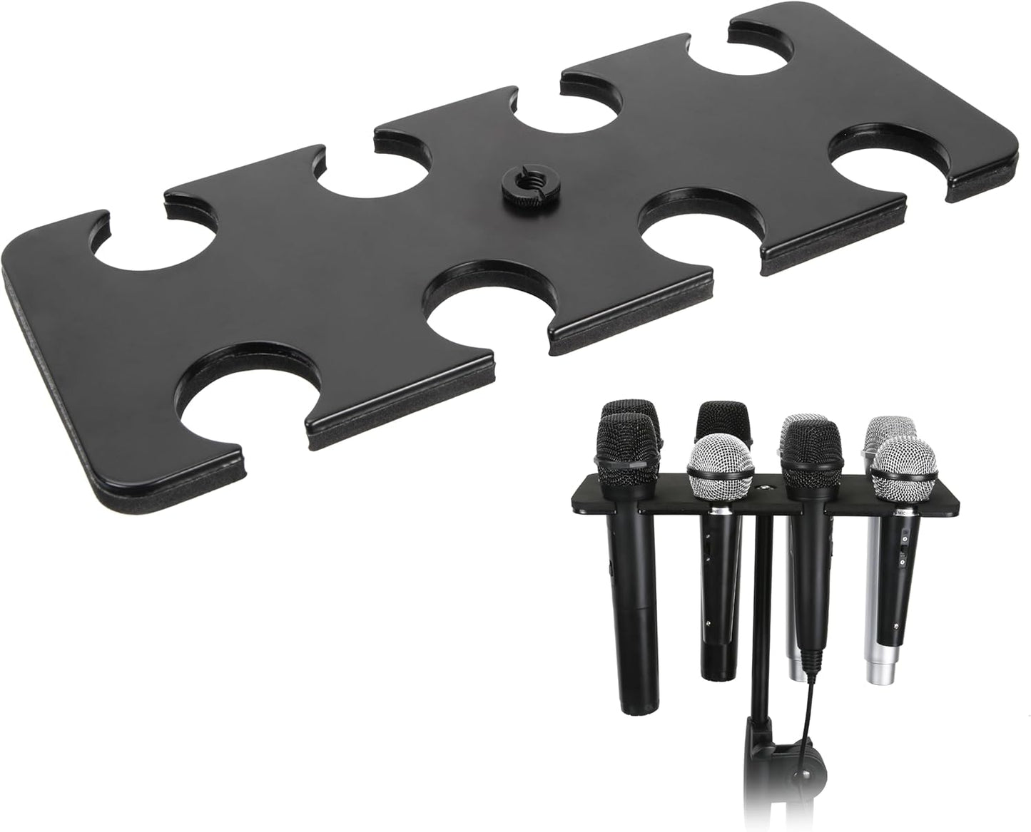 Multi Mic Holder for Wired and Wireless Mics, Organize 8 Mics