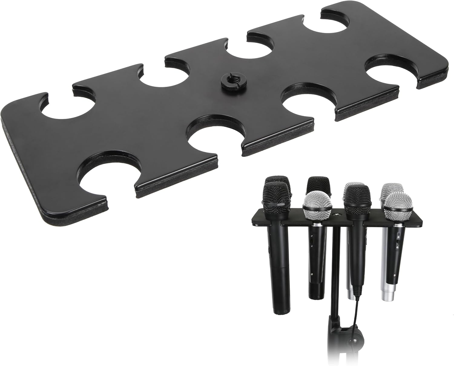 Multi Mic Holder for Wired and Wireless Mics, Organize 8 Mics