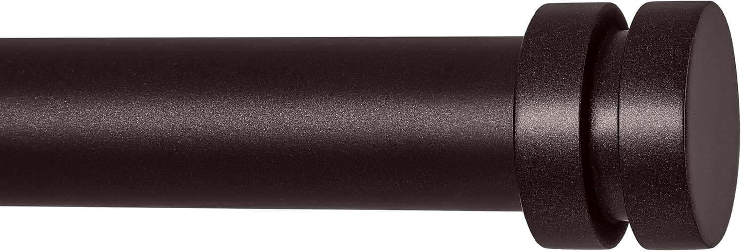 Modern Heavy Duty Bronze Curtain Rods 48-84 Inch, TRUSEREN