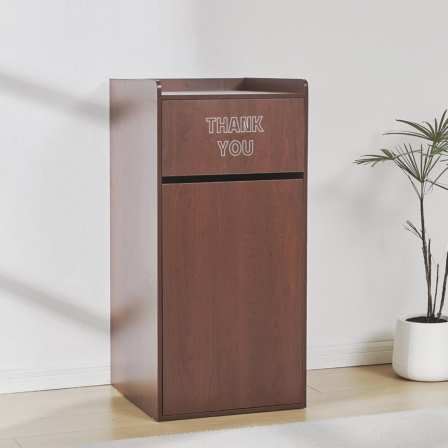 40 Gallon Wooden Trash Can Cabinet for Restaurants and Cafes