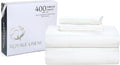 ROYALE LINENS 400 Thread Count Cotton Twin Sheet Set - Cooling Comfort
