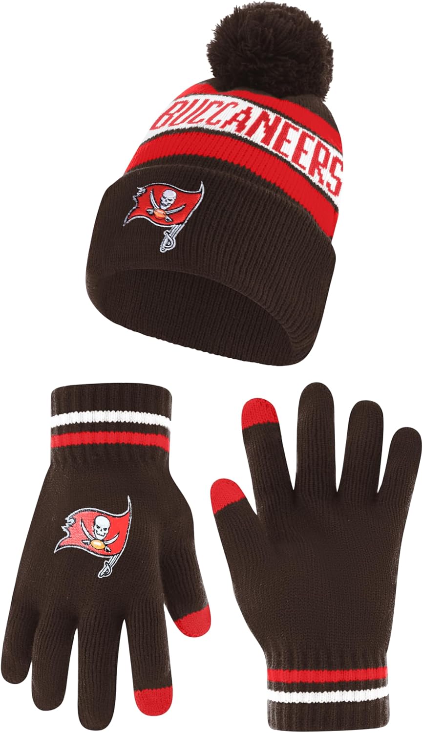 Ultra Game NFL Official Super Soft Winter Beanie and Gloves