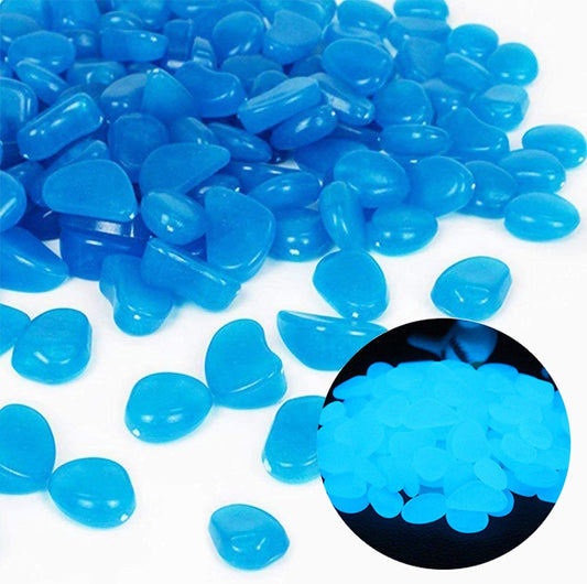 Glow Blue Fish Tank Rocks - 200pcs for Aquatic Delight!