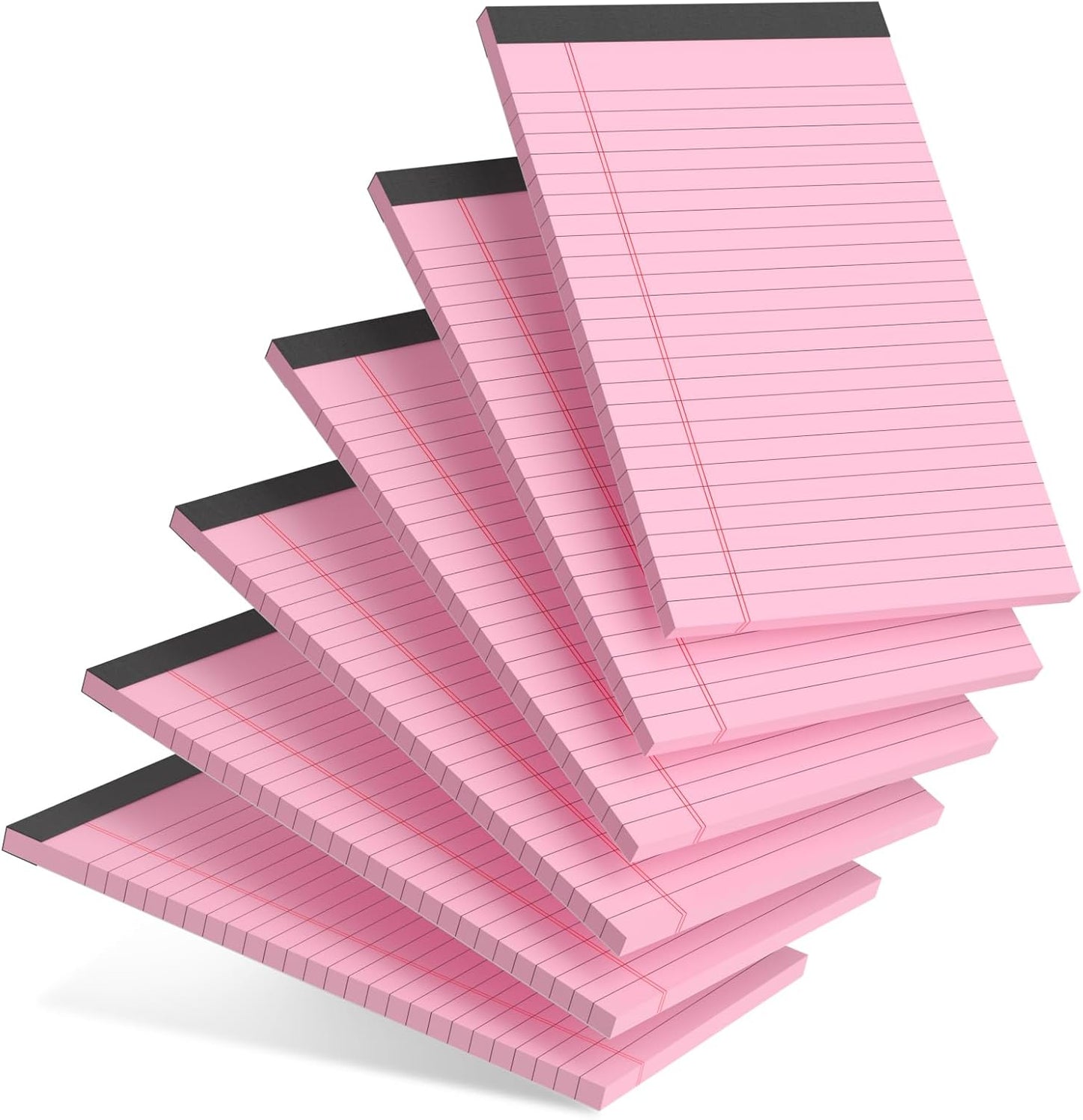 6pk Small Pink College Ruled Note Pads - Study Back Essential