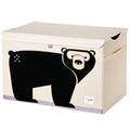 Large Toy Chest for Kids with Lid and Handles - Collapsible Bear