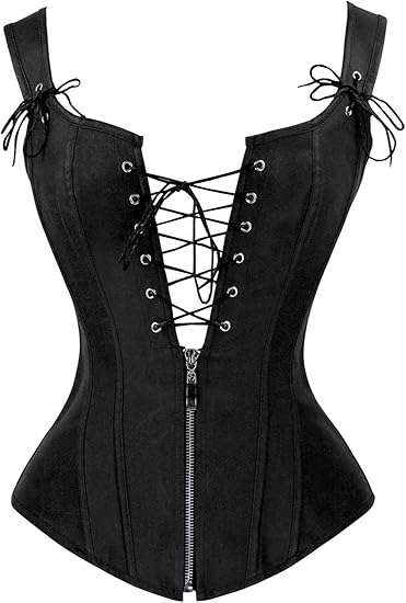 Charmian Women's Renaissance Lace Up Vintage Boned Bustier Corset