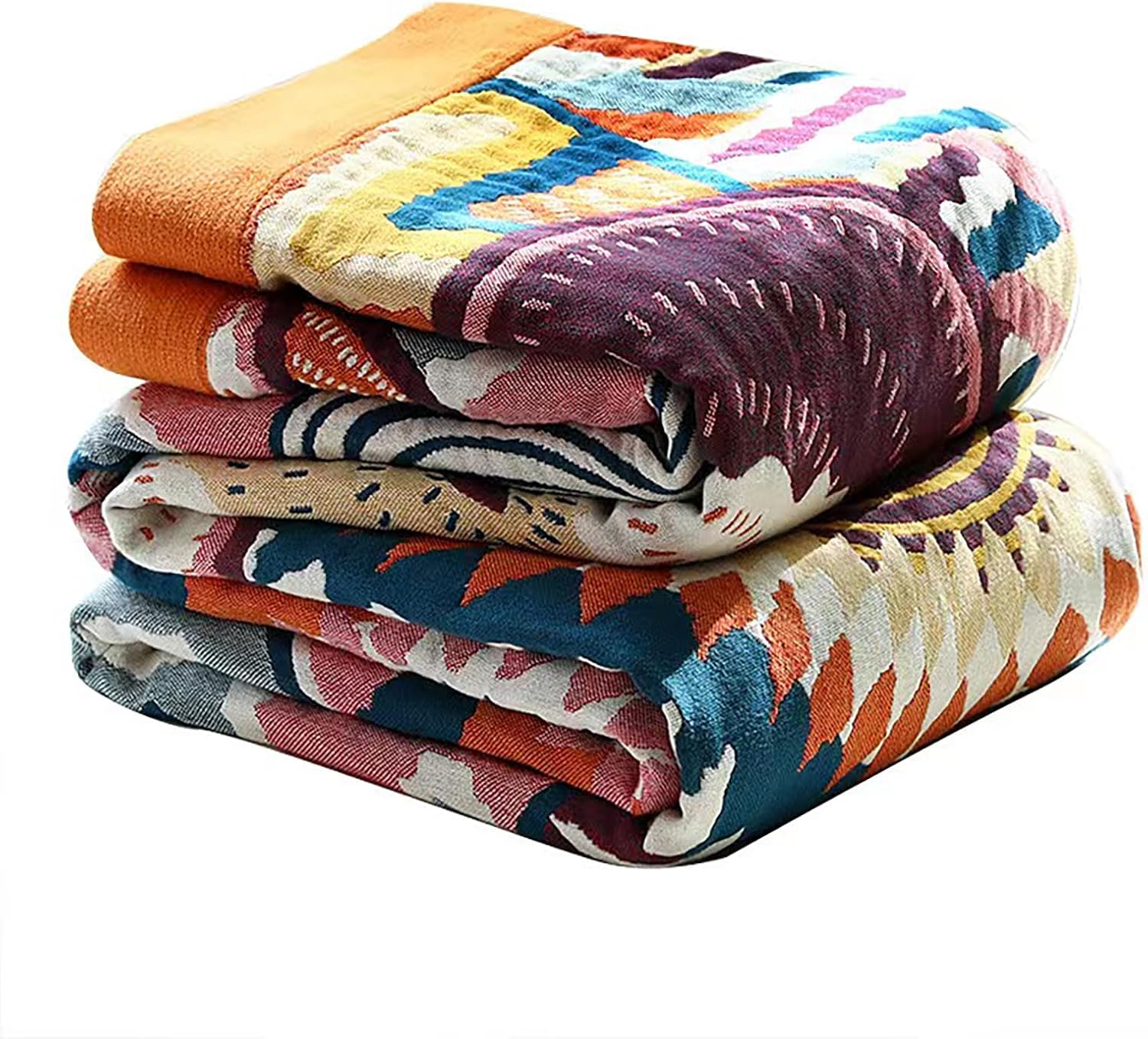 Boho Throw Blanket - 100% Organic Cotton for All Seasons