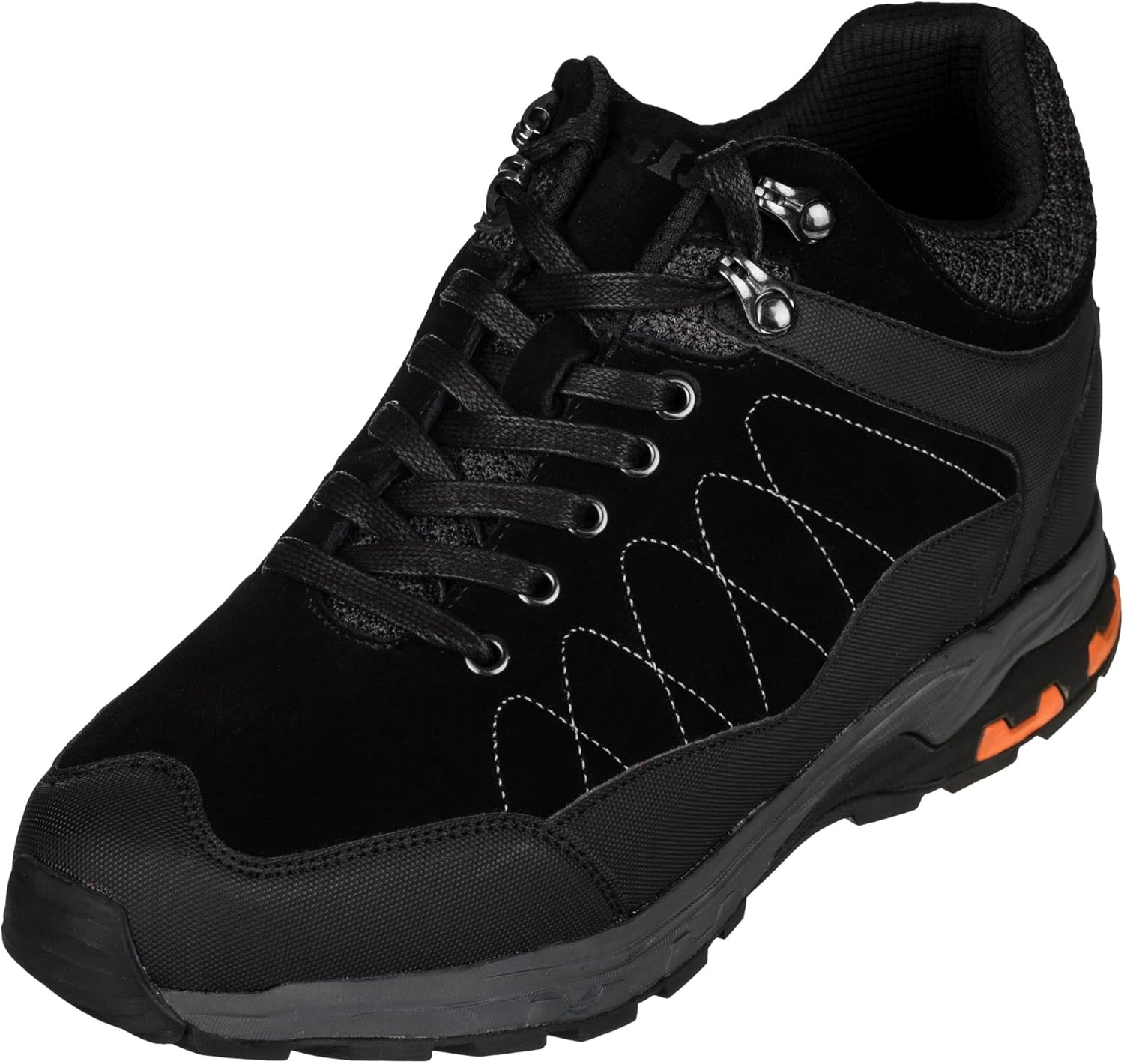 Invisible Height Boosting Hiking Boots - Black Suede - Size 9