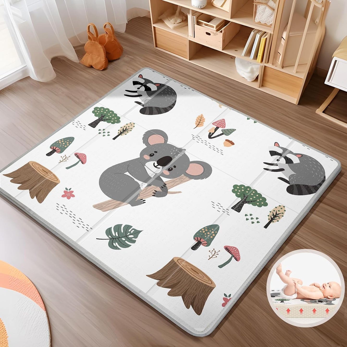 Foldable Baby Play Mat for Tummy Time, Waterproof & Safe