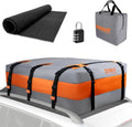OVAMAN 23 Cu Ft Waterproof Car Roof Bag - Heavy Duty with Anti-Slip Mat & 10 Straps