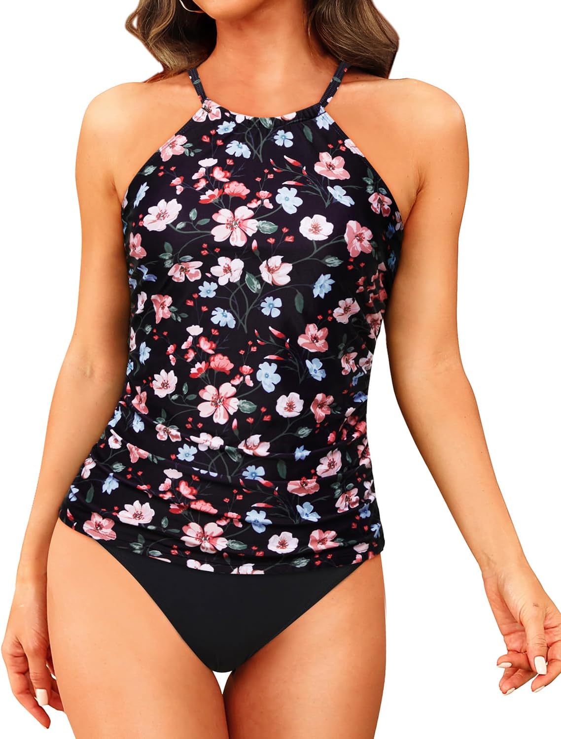 Tempt Me Two Piece Tankini Set with Tummy Control for Women
