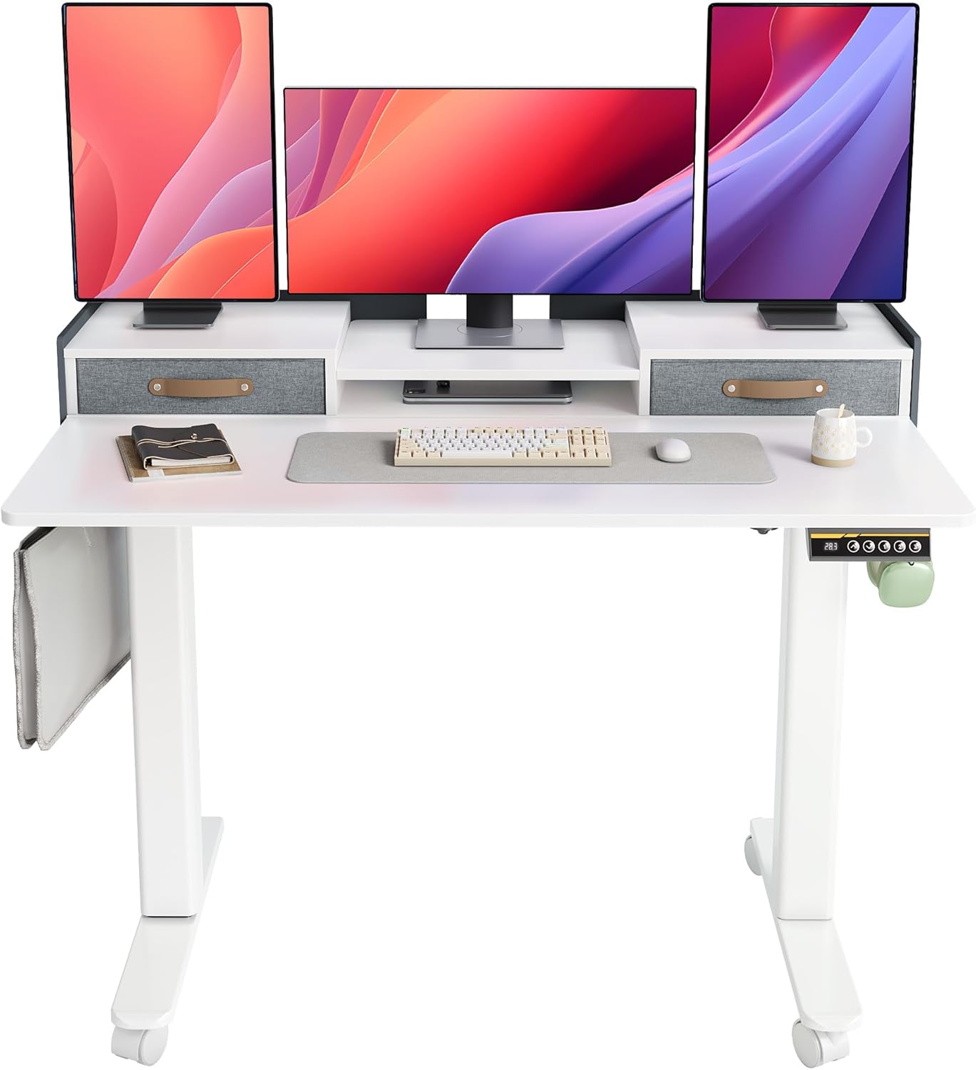 YDN 48 Electric Standing Desk | Adjustable Height with Drawers