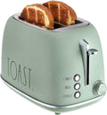 Rae Dunn Retro Rounded Bread Toaster, 2-Slice Stainless Steel - Simple
