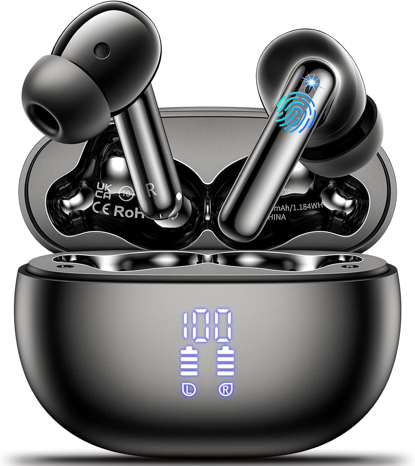 Aoslen Wireless Earbuds: Enhanced Bass, 42H Playtime, IPX7, 4 Mic ENC