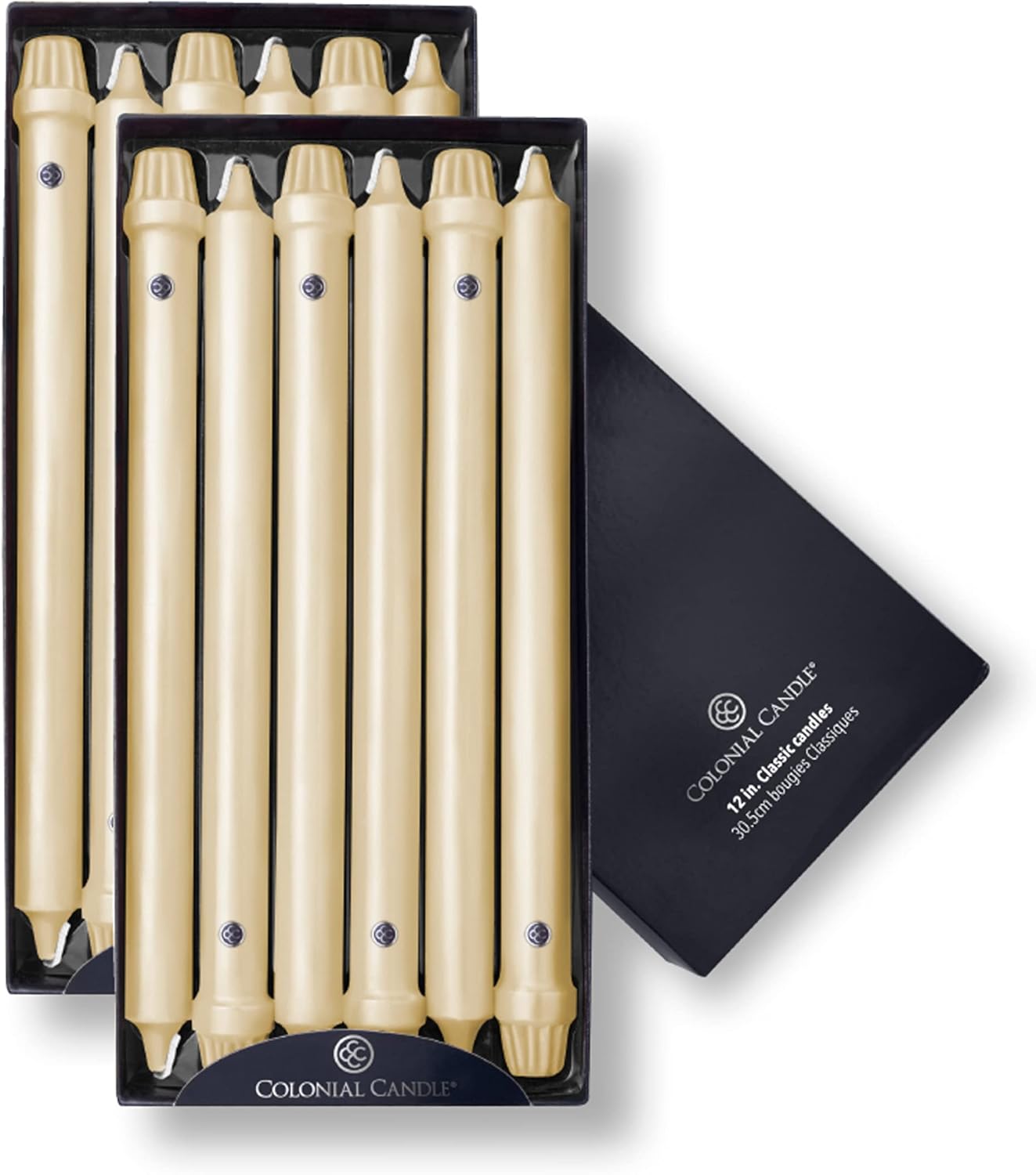 Elegant Unscented Taper Candles for Any Occasion - 12 in Pack