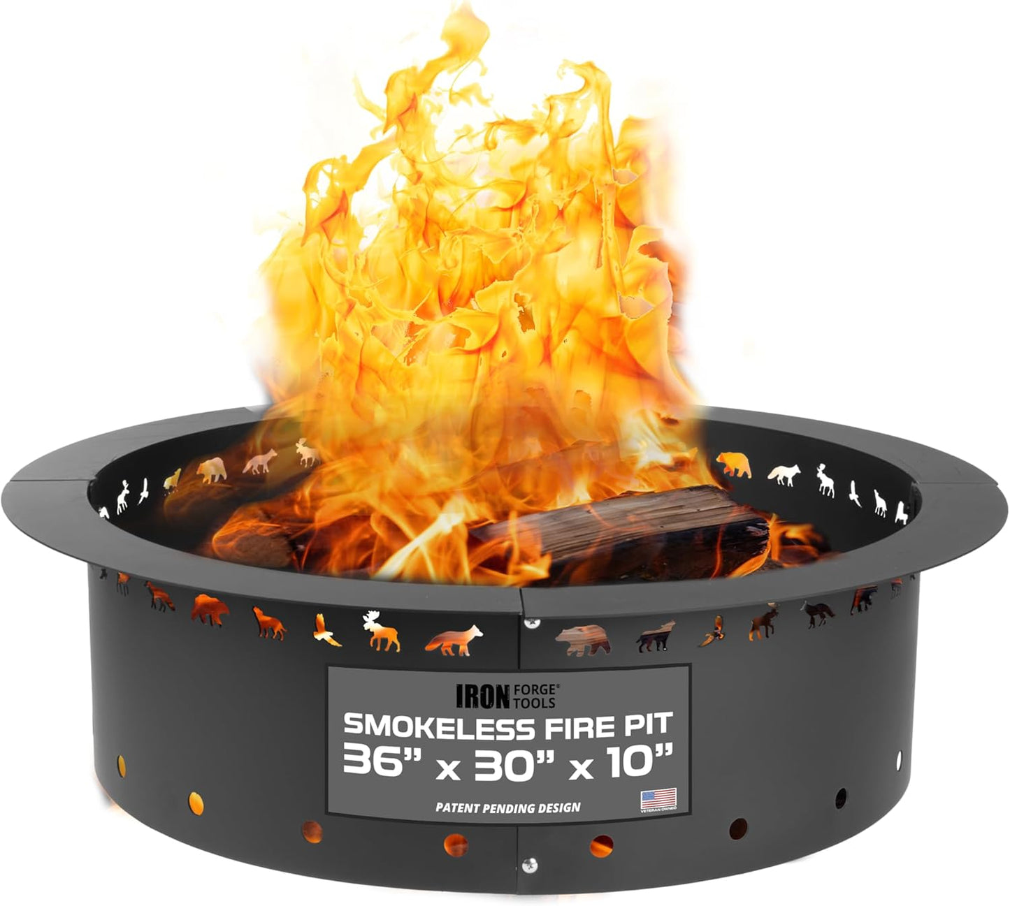 36 Inch Heavy Duty Smokeless Fire Pit Ring for Outdoor Use